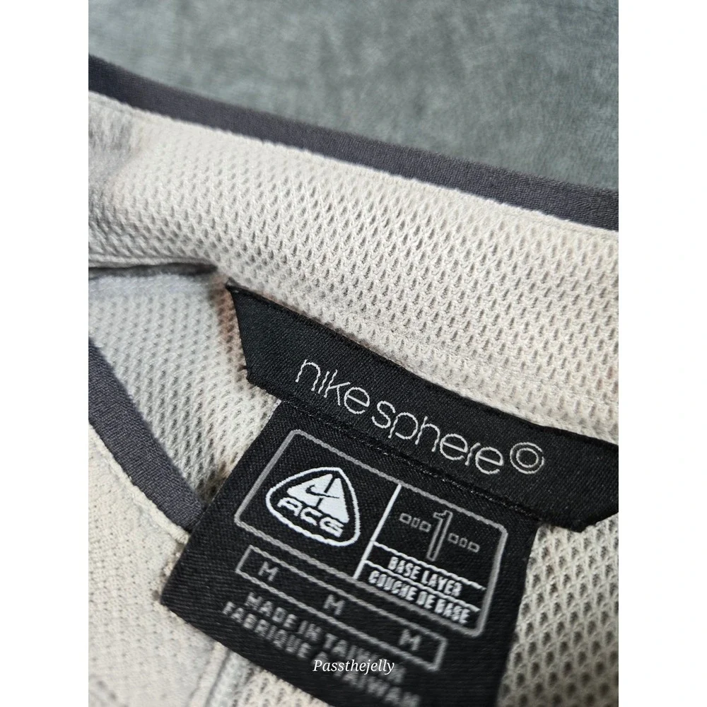 Y2K Nike Shirt Mens Medium 1/4 Zip ACG‎ Running Sphere Performance Blade Collar